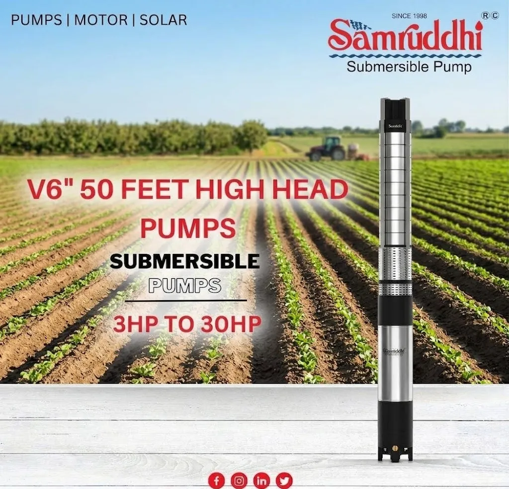 V8 radial mixed flow borewell motor