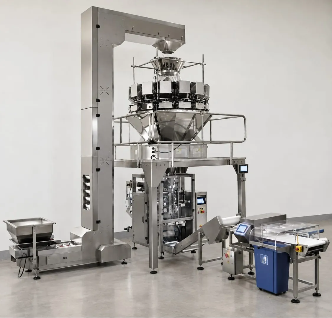 Robotech Automation, Faridabad Presents its kaju (Cashew Nut) Packing Machine (Advanced 14 Head) des...