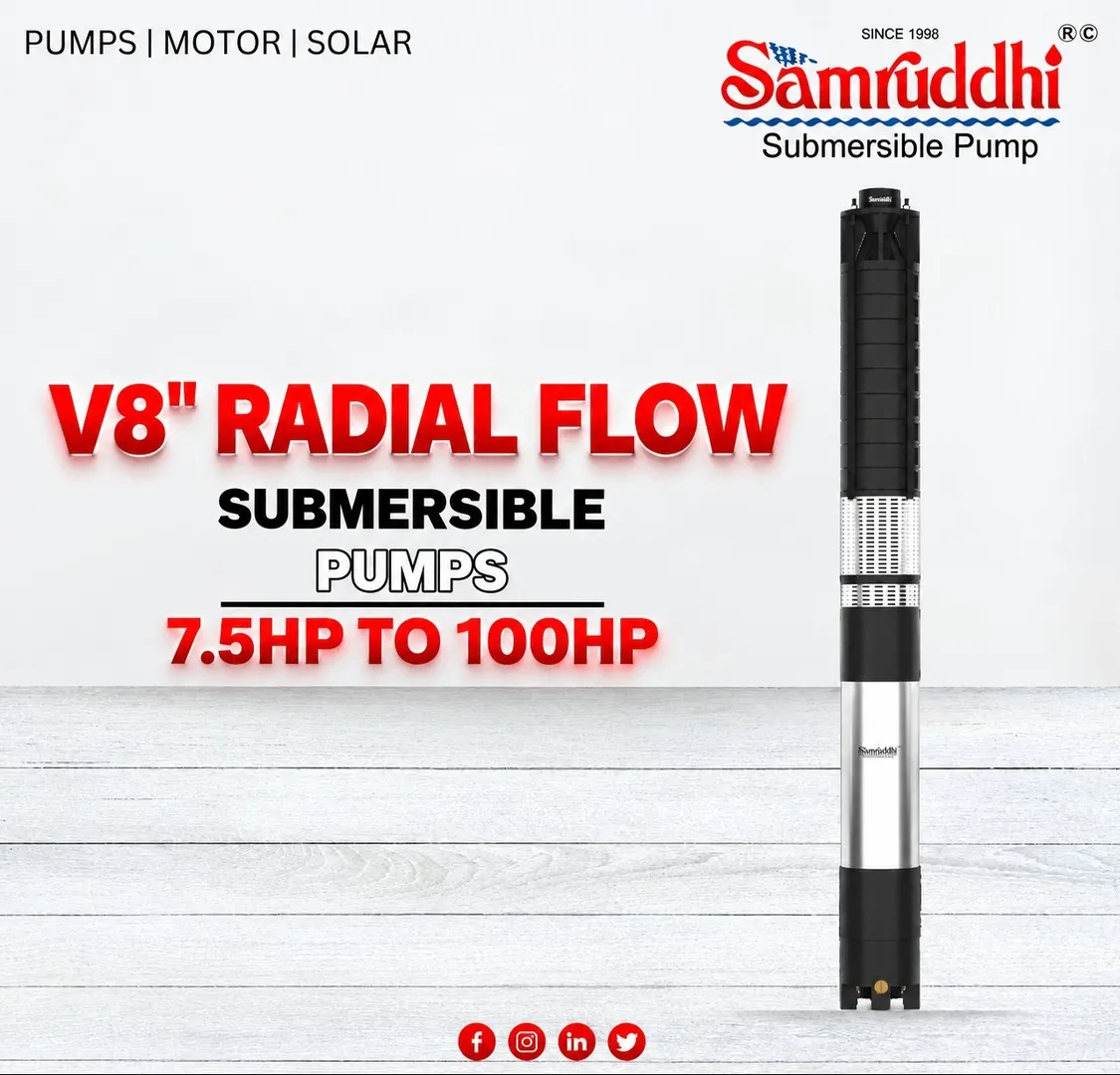 V8 radial flow borewell pump Ayodhya