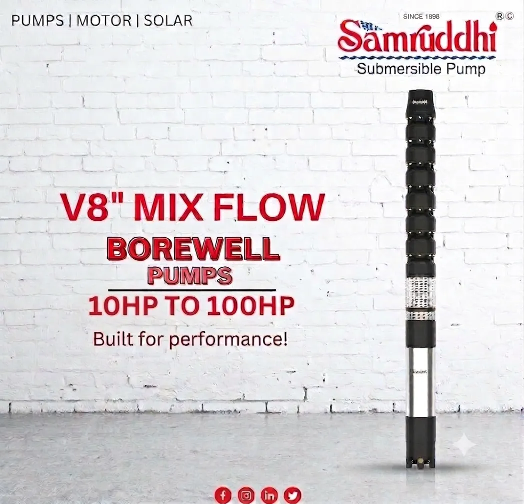 V8 mixed flow borewell pump Ayodhya