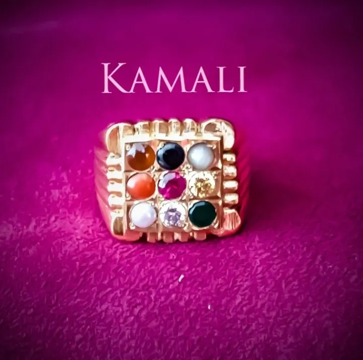 Navarathna Ring for Men
Impon Mothiram / Ring
Adorned with semi precious Navarathinam Stones
Arti...