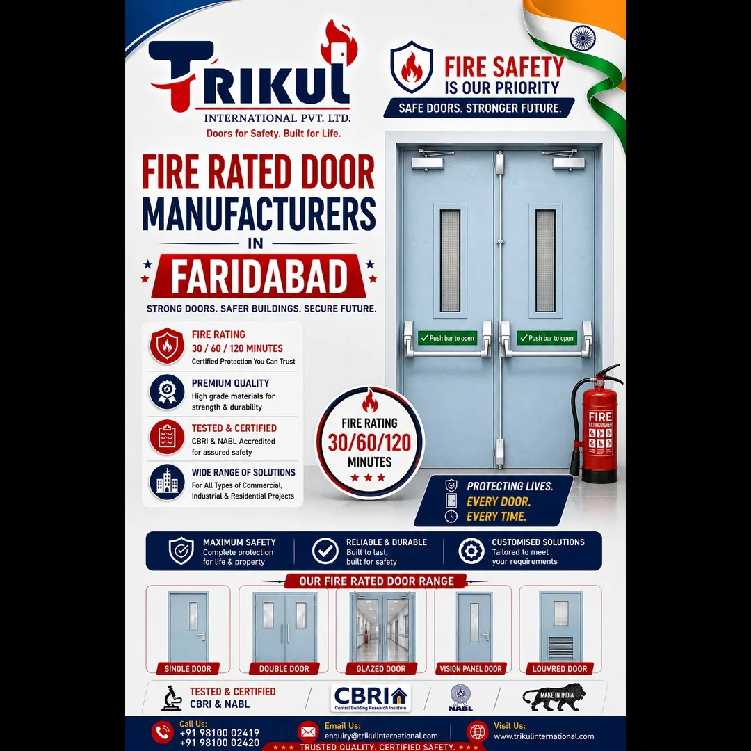 Fire Rated Door Manufacturer in Faridabad – Trikul International