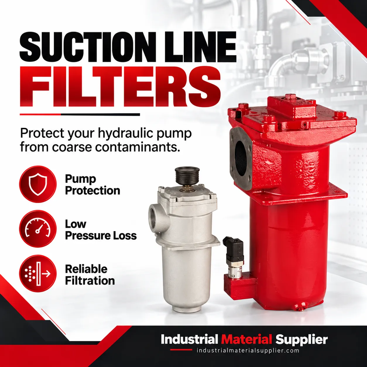 Suction line filters