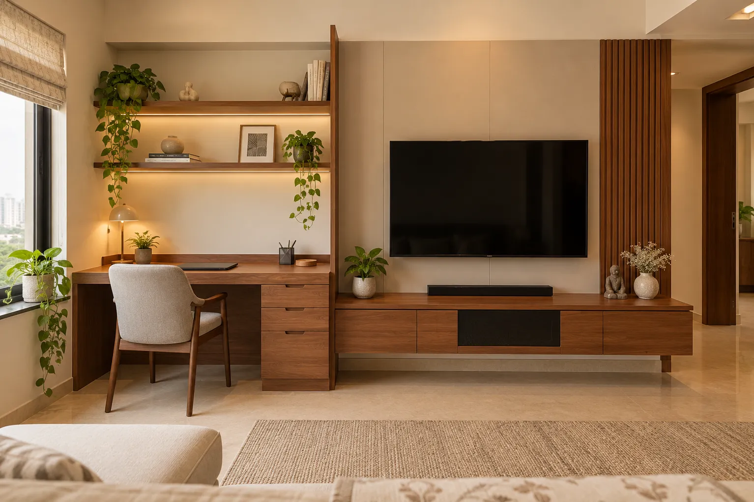 Study Table and TV Unit in Chikhali That Avoid Common Space Planning Mistakes