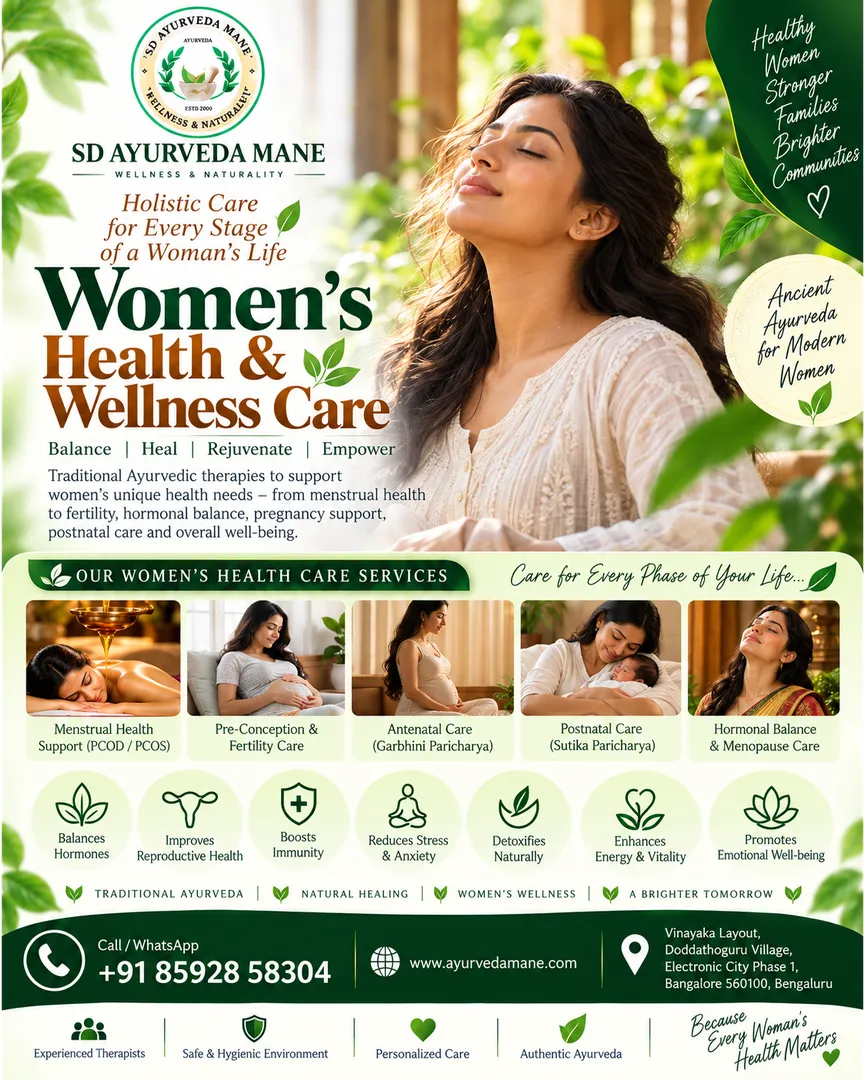 Ayurvedic Women's Wellness in Bangalore | SD Ayurvedamane