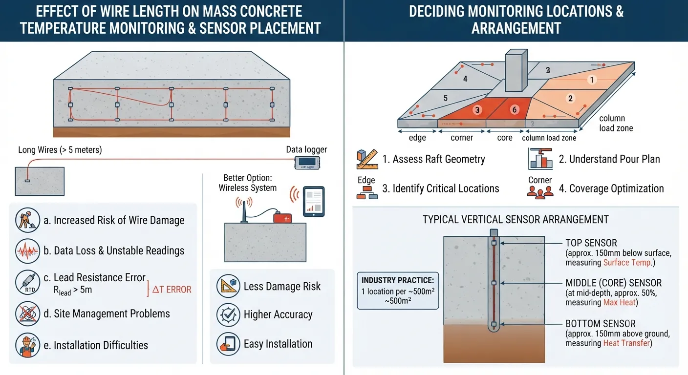 How to Decide the Number of Locations for Mass Concrete Temperature Monitoring