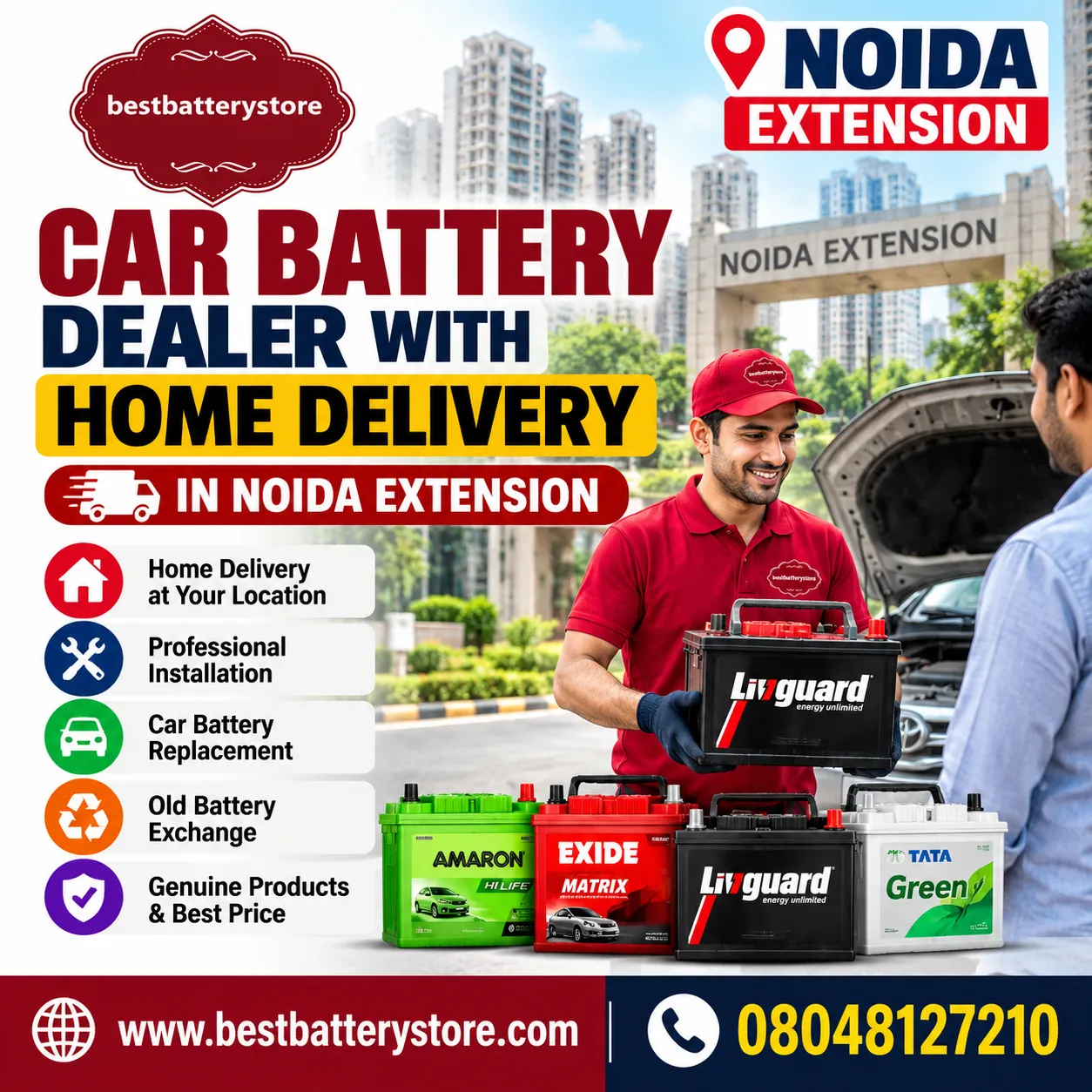Car Battery Dealer with Home Delivery Noida Extension | Best Battery Store