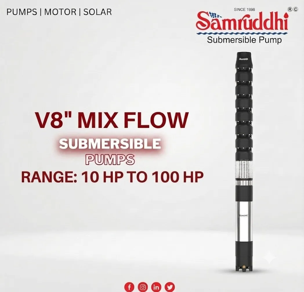 V8 mixed flow submersible pump Lucknow
