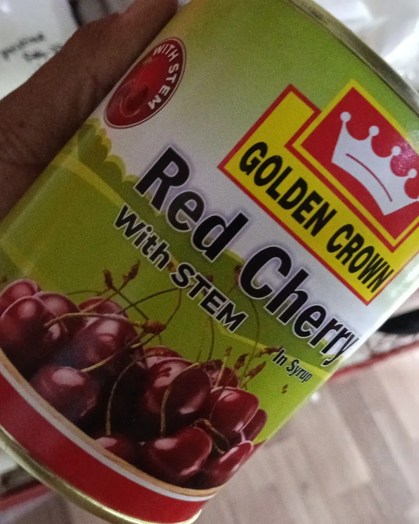 Red cherry with stem