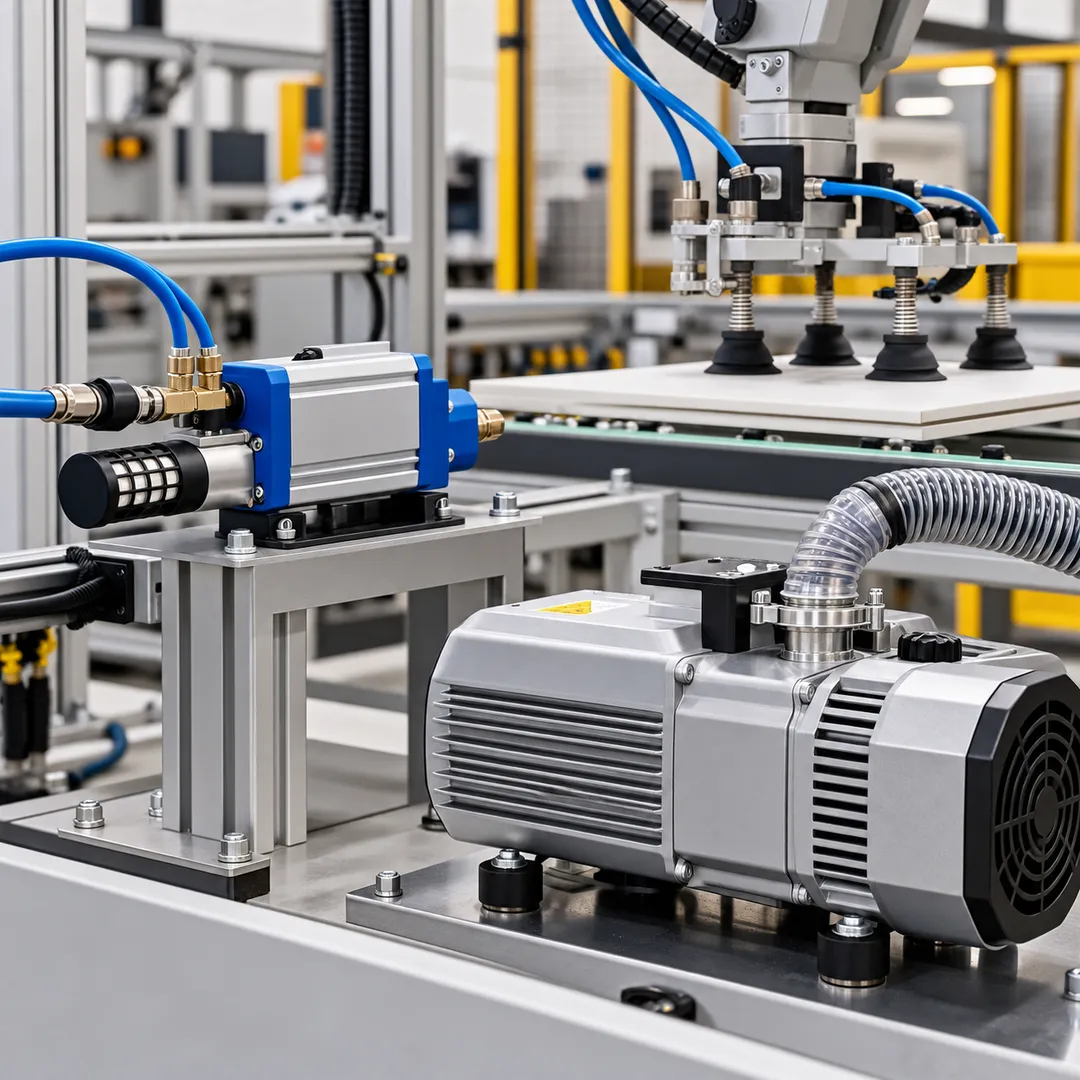 Compressed Air Driven Vacuum Pumps or Motor-Driven Pumps for Automation