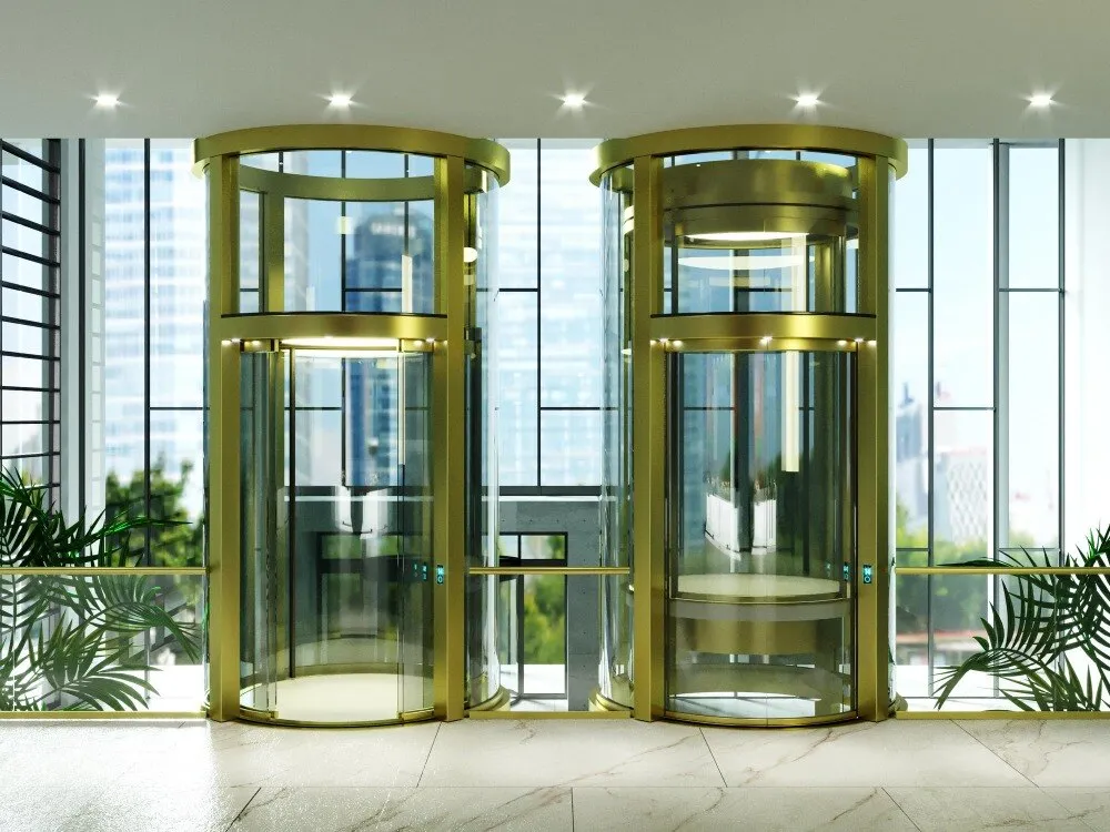 Gold Glass Home Lift in Mysore for Luxury Villas and Premium Homes