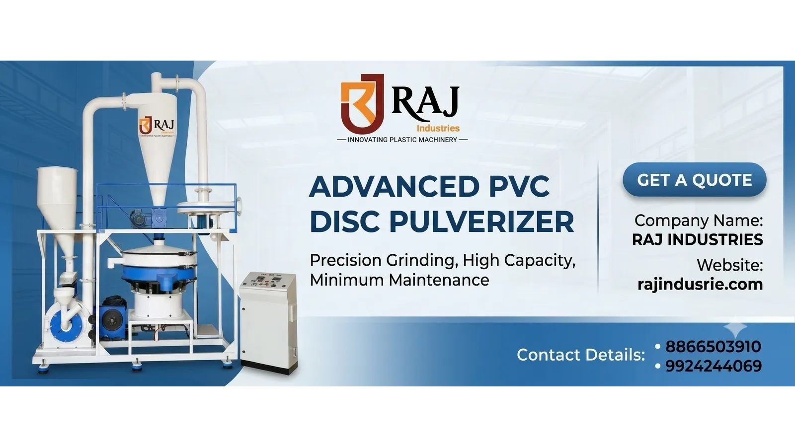 PVC Disc pulverizer Machine Manufacturing in Muktsar Punjab India