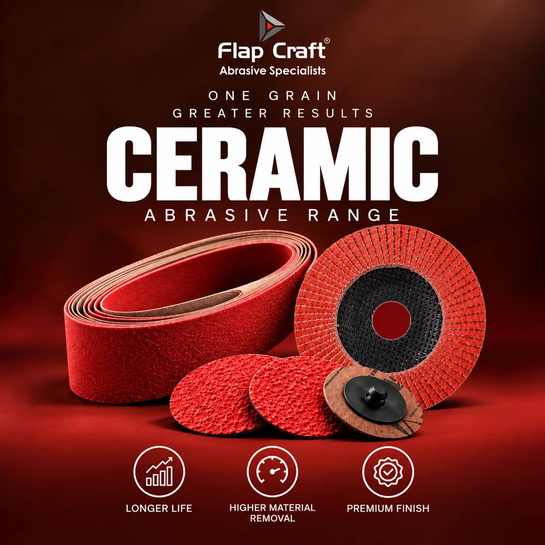 Ceramic Abrasives in India | Ceramic Belts, Flap Discs & Rolloc Discs | Flap Craft