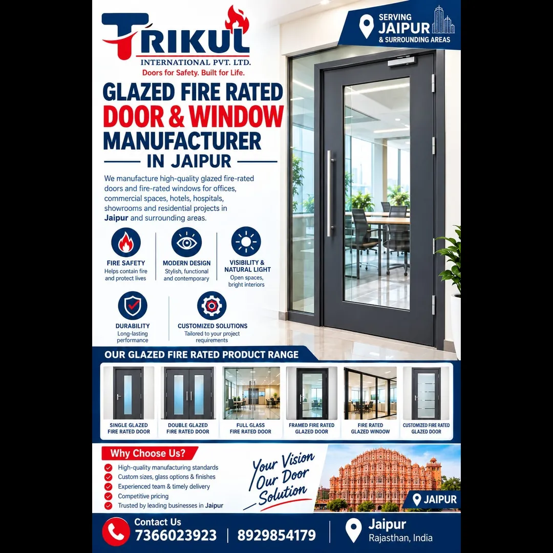 Glazed Fire Rated Door & Window Manufacturer in Jaipur – Trikul International