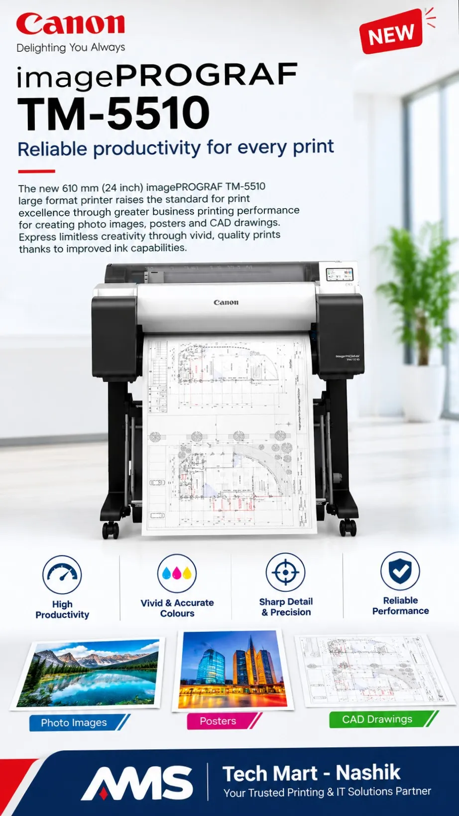Introducing the New Canon imagePROGRAF TM-5510 β Large Format Printing Excellence! π¨οΈ