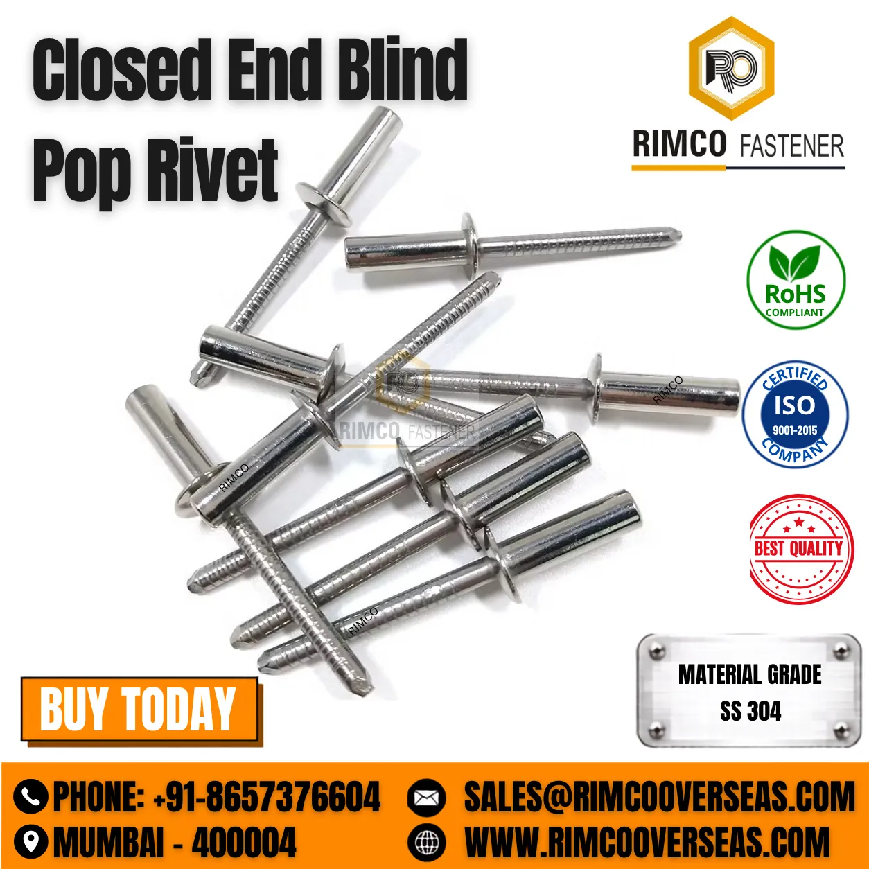 CLOSED END BLIND POP RIVET