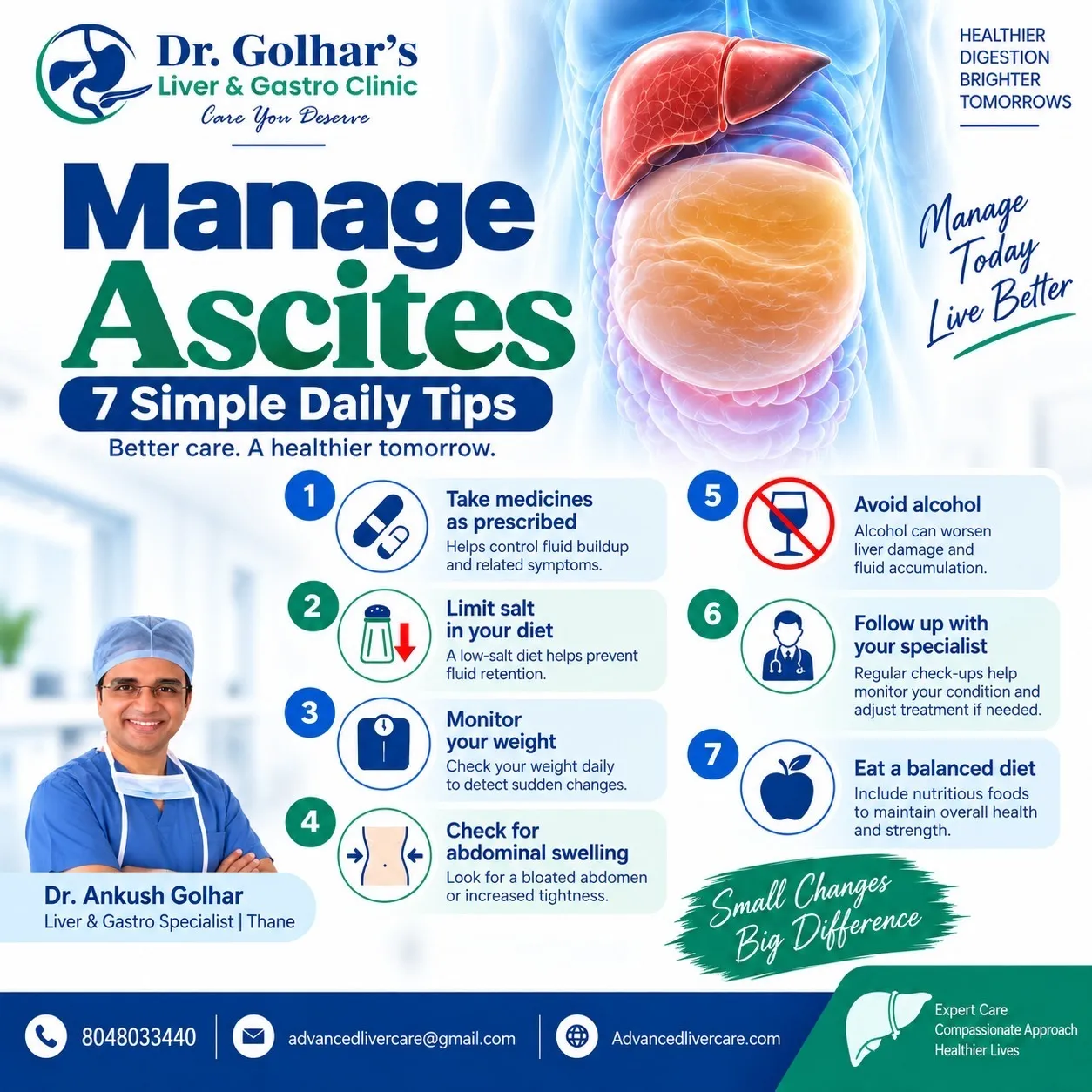 Manage Ascites – 7 Simple Daily Tips for Better Care! 🩺