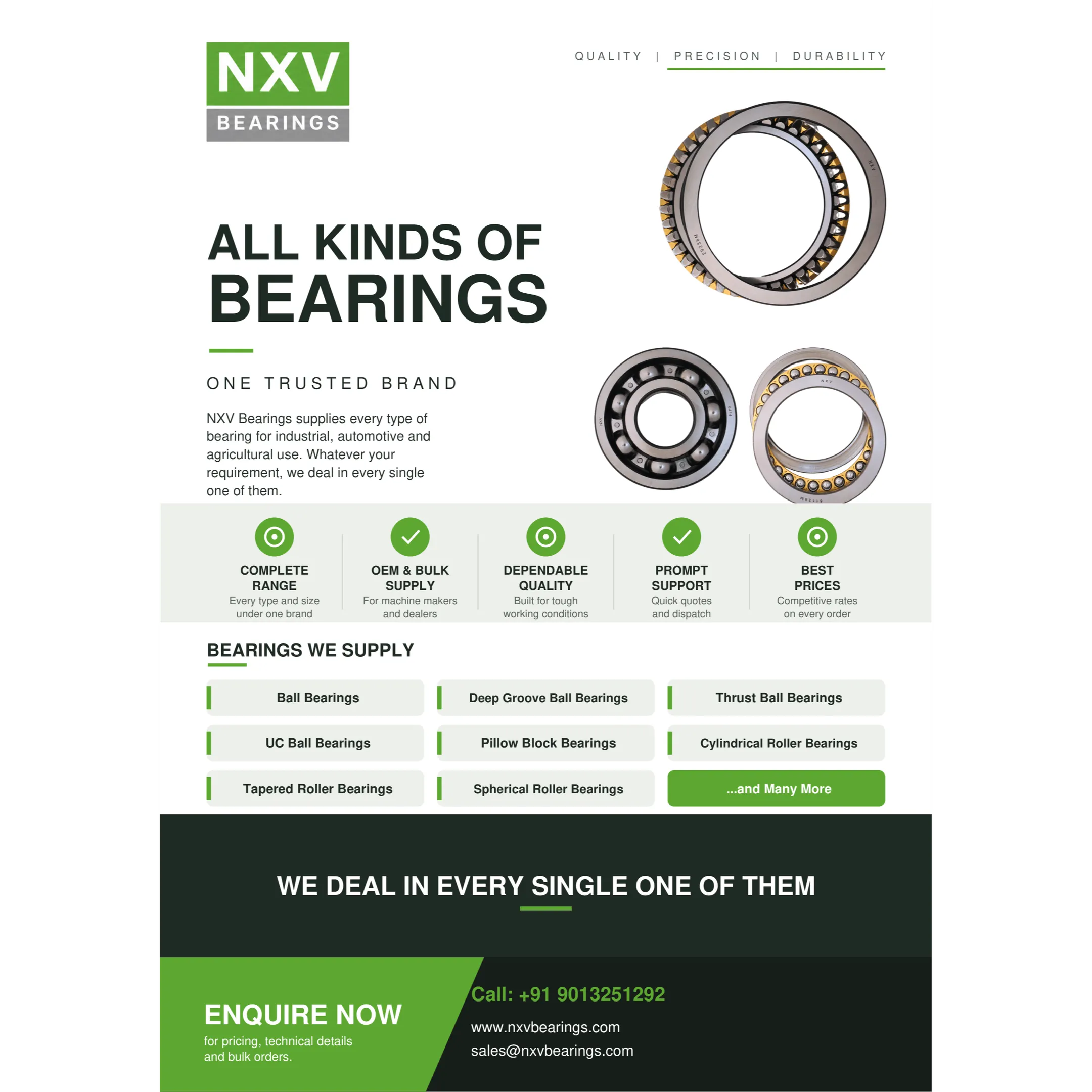 NXV Bearings – Leading Bearing Importer, Supplier & Dealer in India