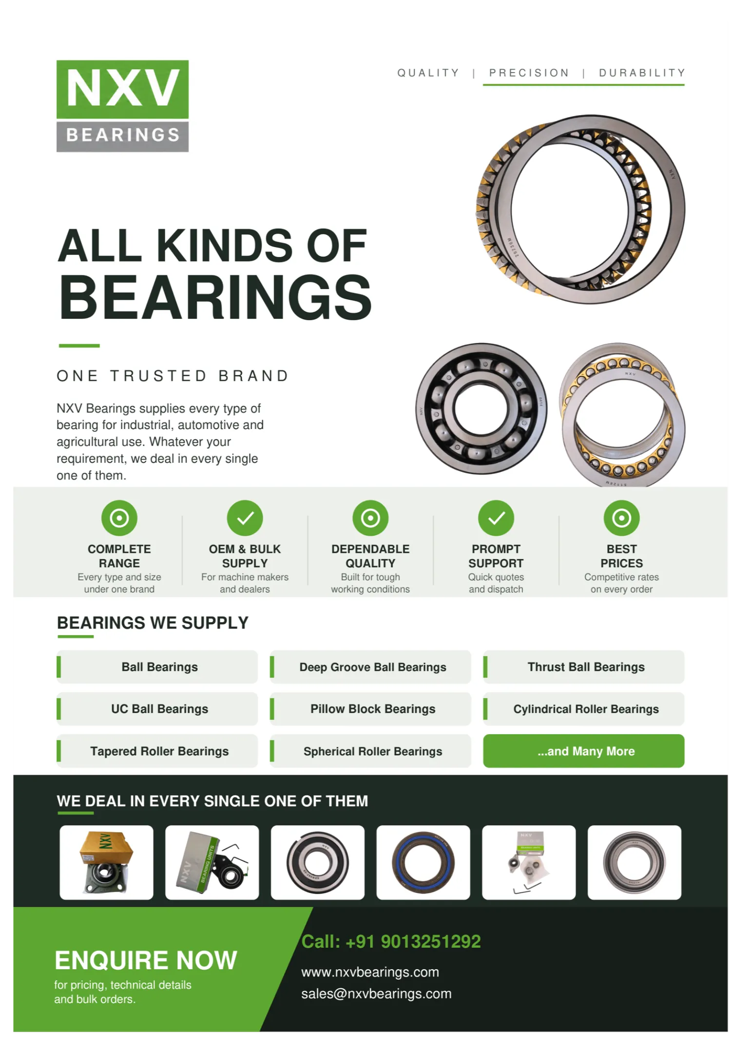 NXV Bearings – Leading Bearing Importer, Supplier & Dealer in India