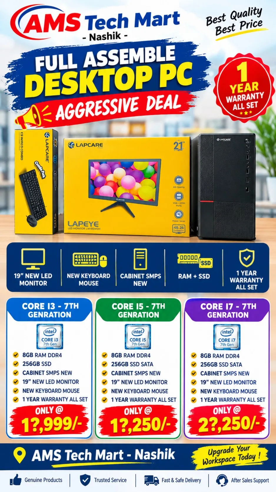 Full Assemble Desktop PC – Aggressive Deals at AMS Tech Mart, Nashik