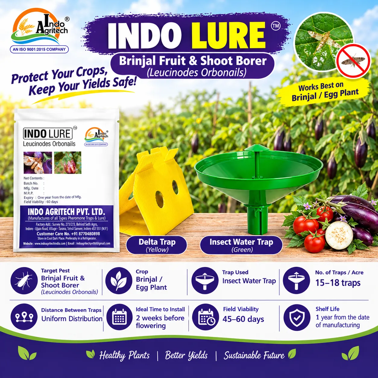 INDO LURE – Brinjal Fruit & Shoot Borer Pheromone Lure