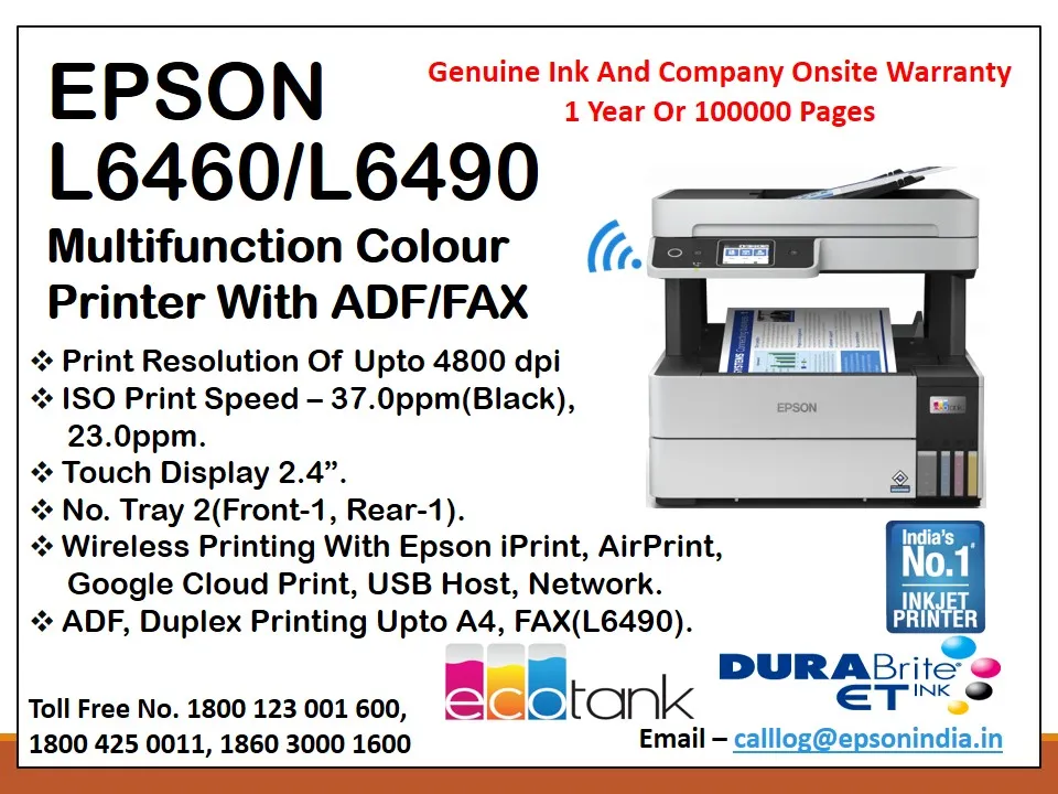 Epson color printer dealer in Porbandar