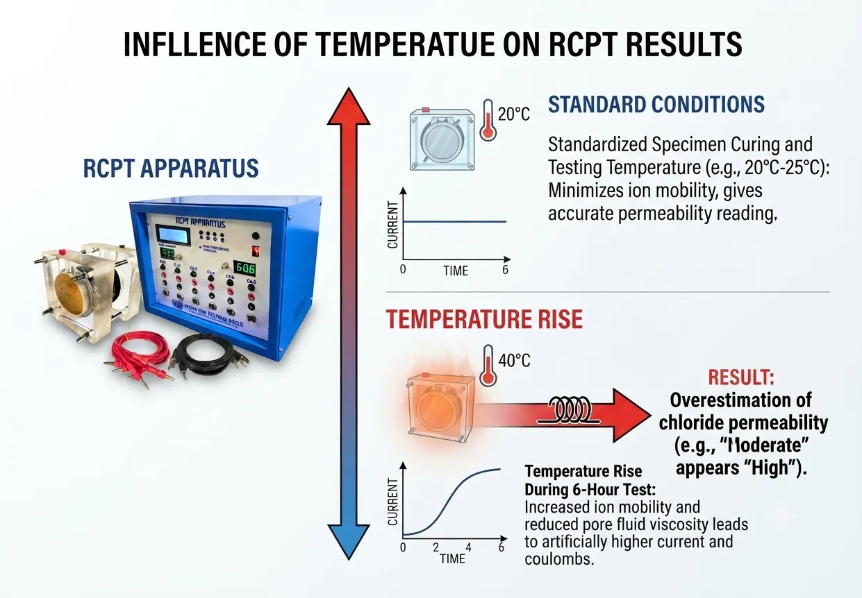 How Does Temperature Influence RCPT Results?
