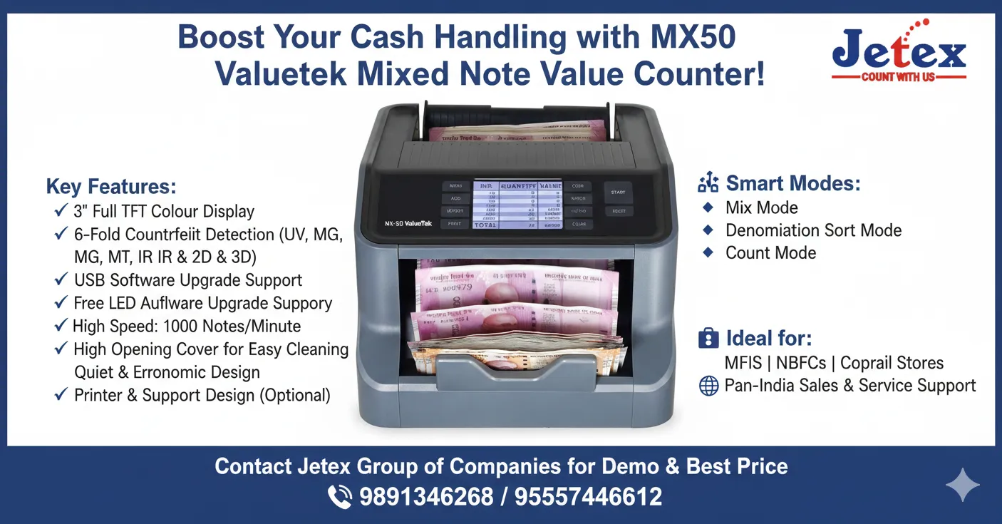 π Boost Your Cash Handling with MX50 Valuetek Mixed Note Value Counter!