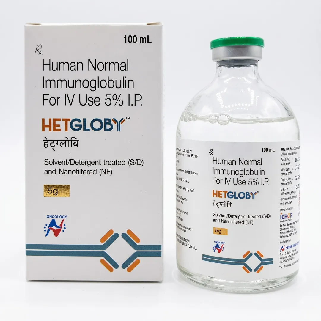 Hetgloby 5% Injection (Human Normal Immunoglobulin) – Fast Delivery from India