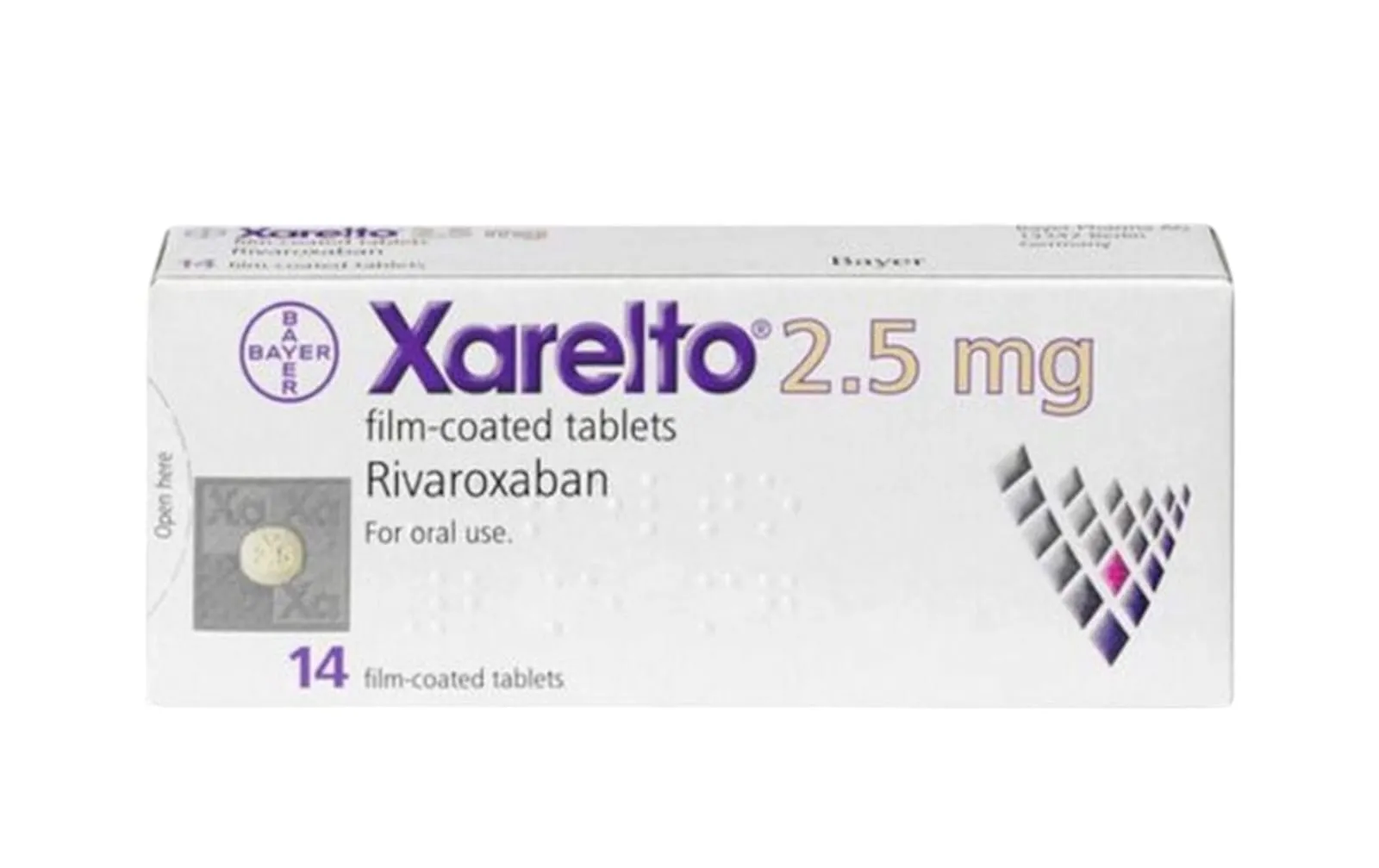 Xarelto 2.5mg (Rivaroxaban) Tablet image 1