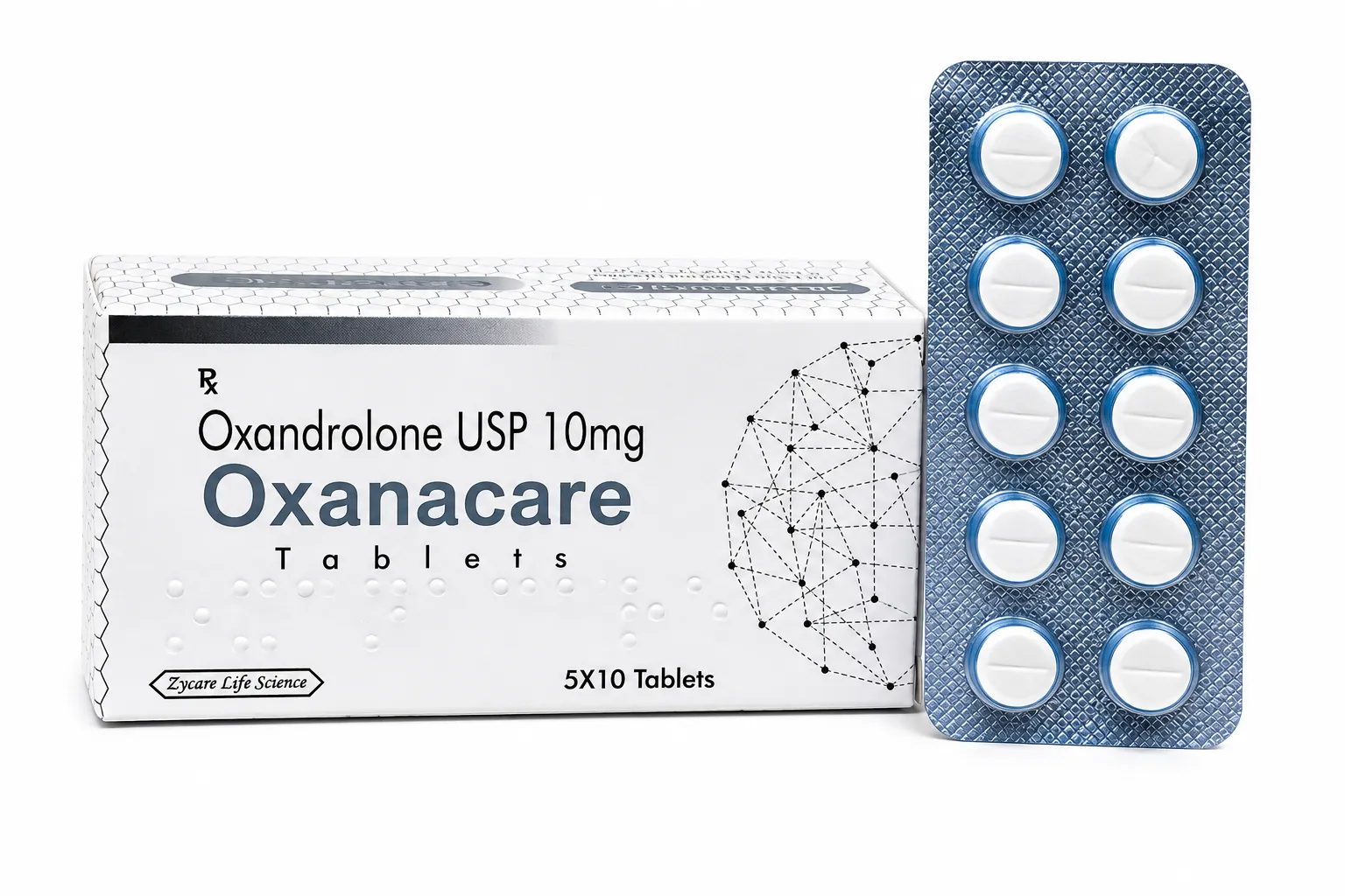 Oxanacare 10mg Tablet Exporter from India | Bulk Oxandrolone Supply to Washington, London, Bangkok, Canberra, Singapore, & Kingston | Ernest Impex image 1