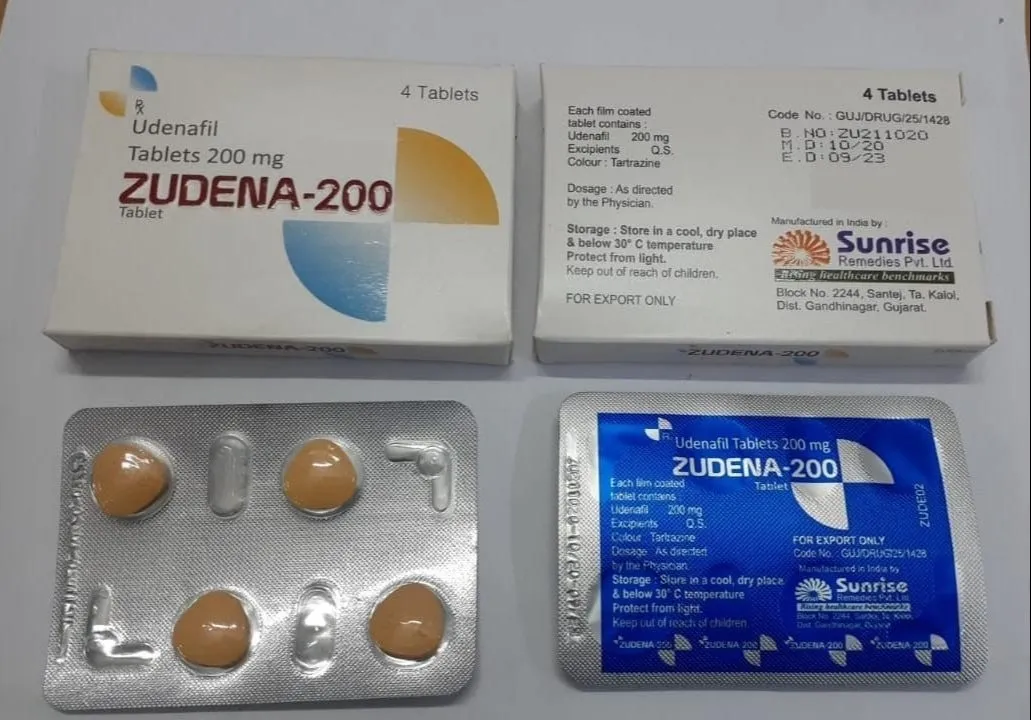 Buy Zudena 200 mg (Udenafil 200mg) Online ā Fast Global Delivery | Trusted Exporter from India