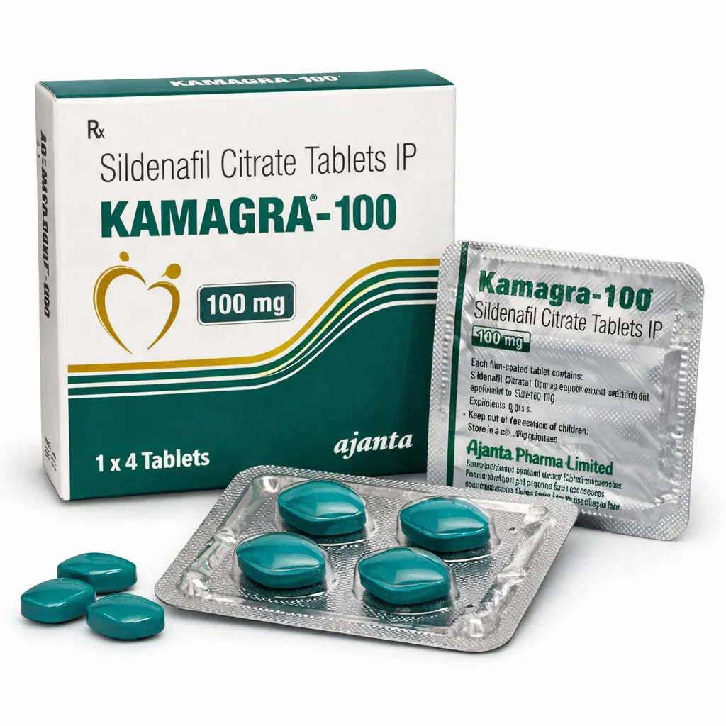 Kamagra 100mg Tablets (Sildenafil Citrate 100mg) – ED Treatment | Fast Delivery to USA, UK, Canada &
