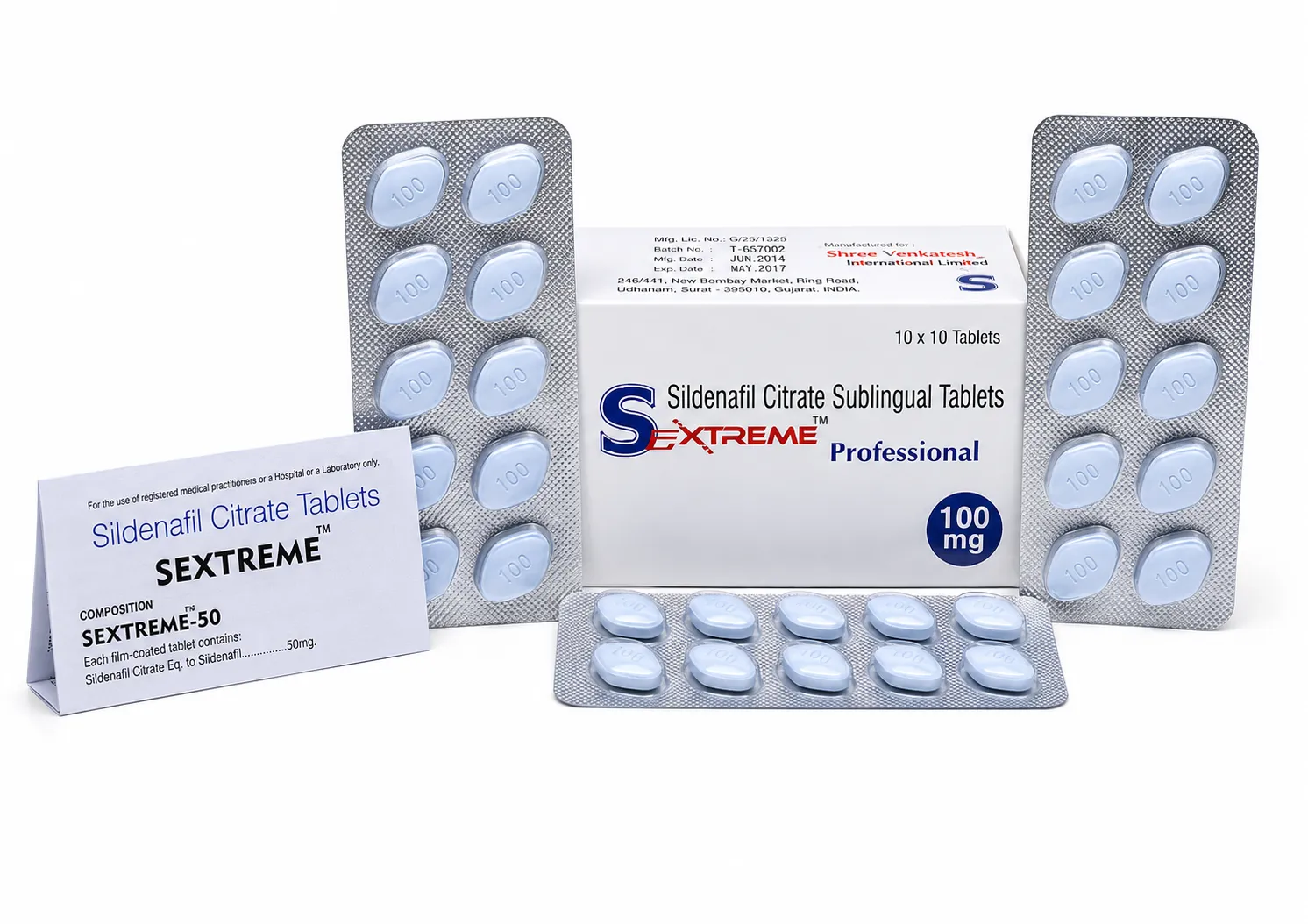 Sextreme Professional Tablets (Sildenafil Citrate Sublingual 100mg) | Global Men's Health Exporter: USA, UK, Thailand, Australia, Singapore, Jamaica | Ernest Impex image 1