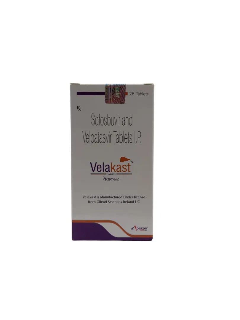Velakast 400mg/100mg (Sofosbuvir + Velpatasvir Tablet image 1