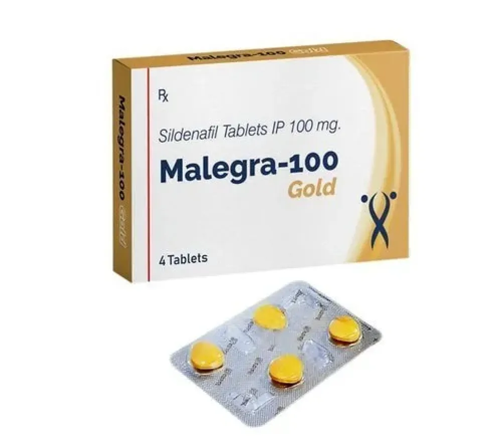 Malegra 100 Gold Tablets – Powerful ED Solution | Sildenafil Citrate Supplier India | Export Globaly