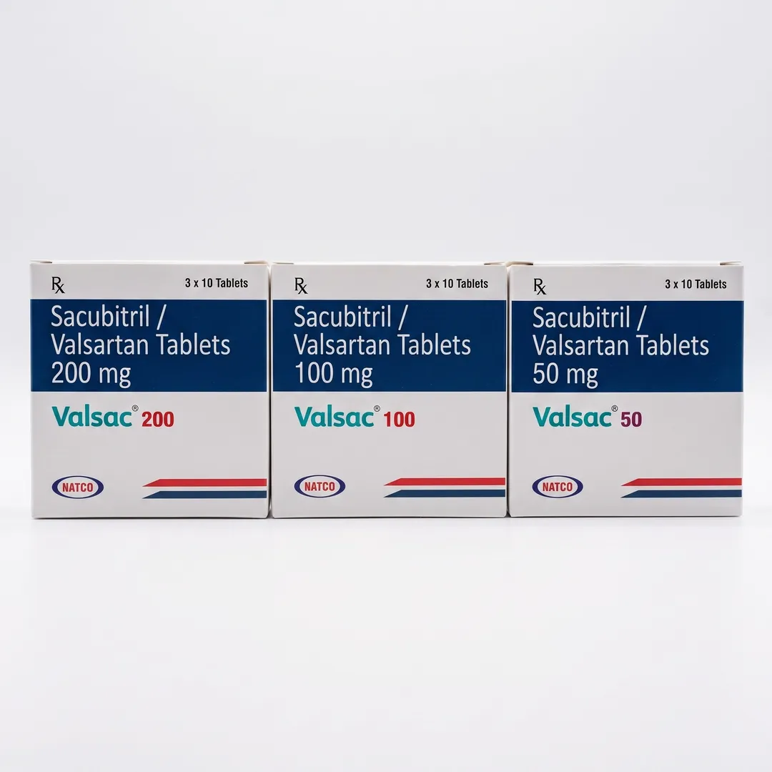 Valsac (Sacubitril/Valsartan) Tablets 50 mg, 100 mg & 200 mg – Supplier & Exporter from India to USA