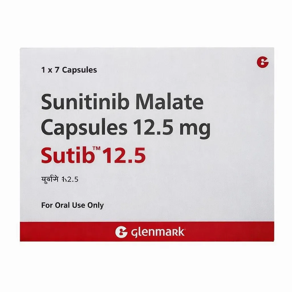 Sutib 12.5mg Capsule (Sunitinib) | Global Oncology Exporter: USA, UK, Thailand, Australia, Singapore, Jamaica | Ernest Impex image 1