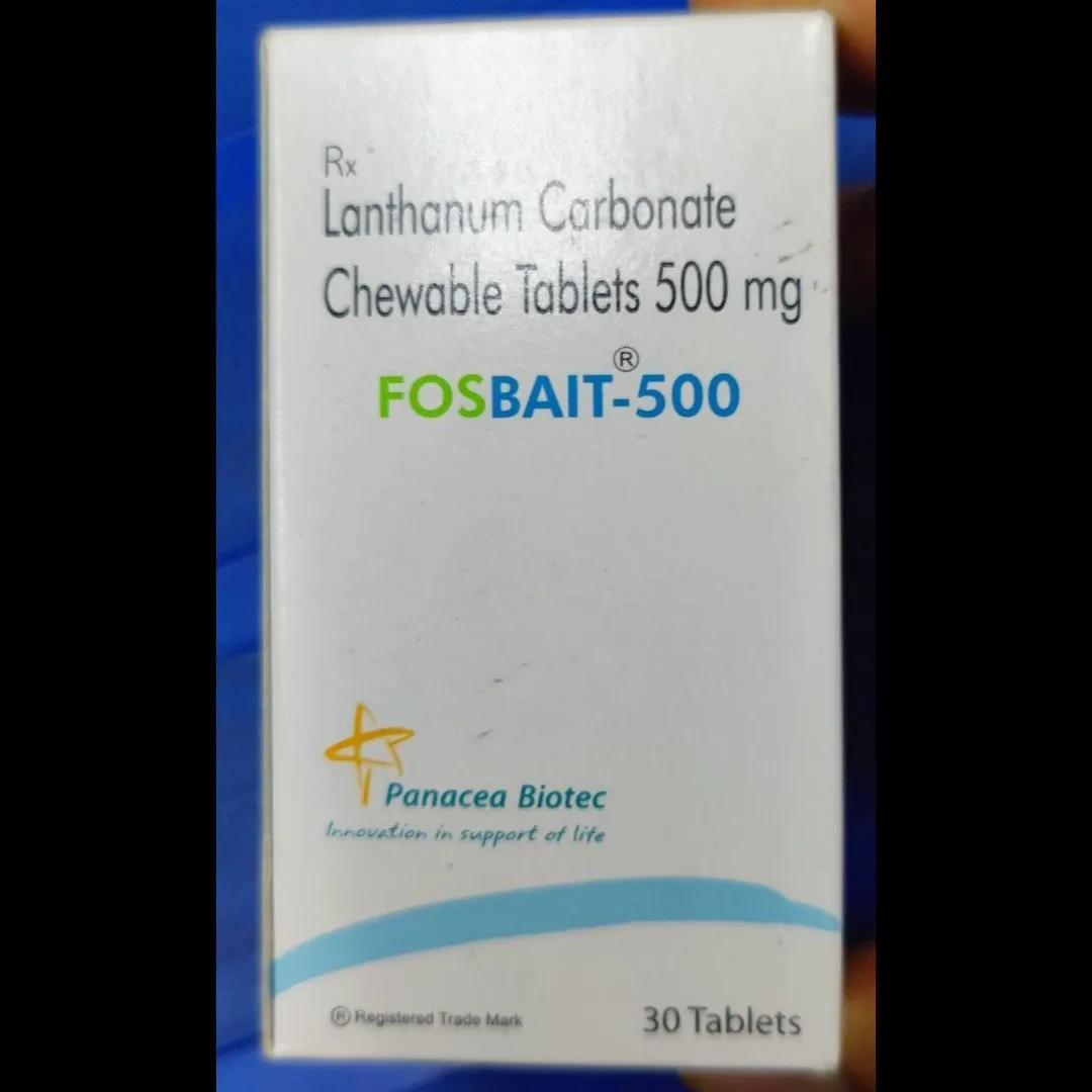 Fosbait 500 mg (Lanthanum Carbonate) Tablet โ Uses, Dosage, Side Effects | Trusted Global Exporter