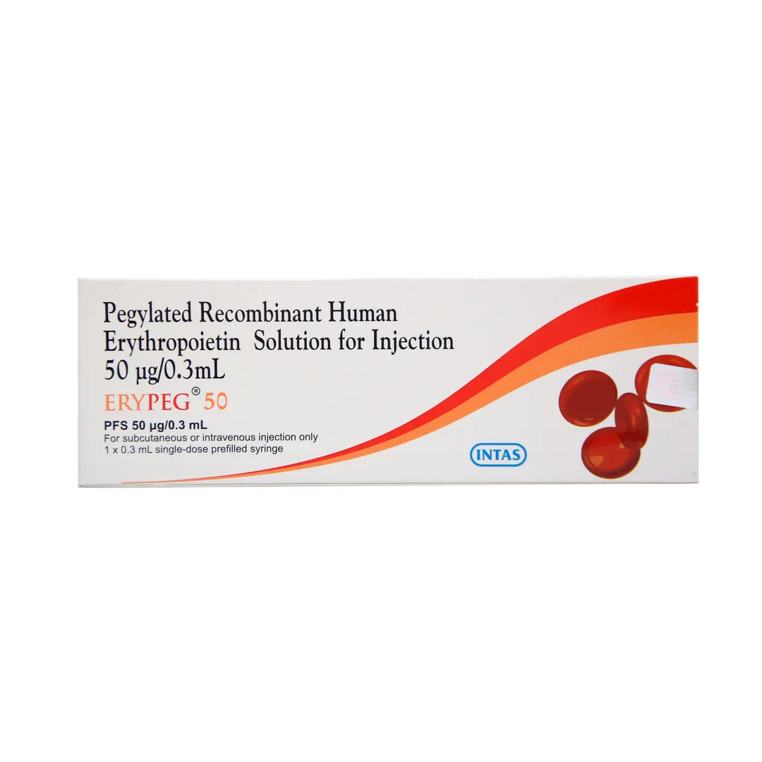 Erypeg 50mcg (Pegylated Recombinant Human Erythropoietin) Injection image 1