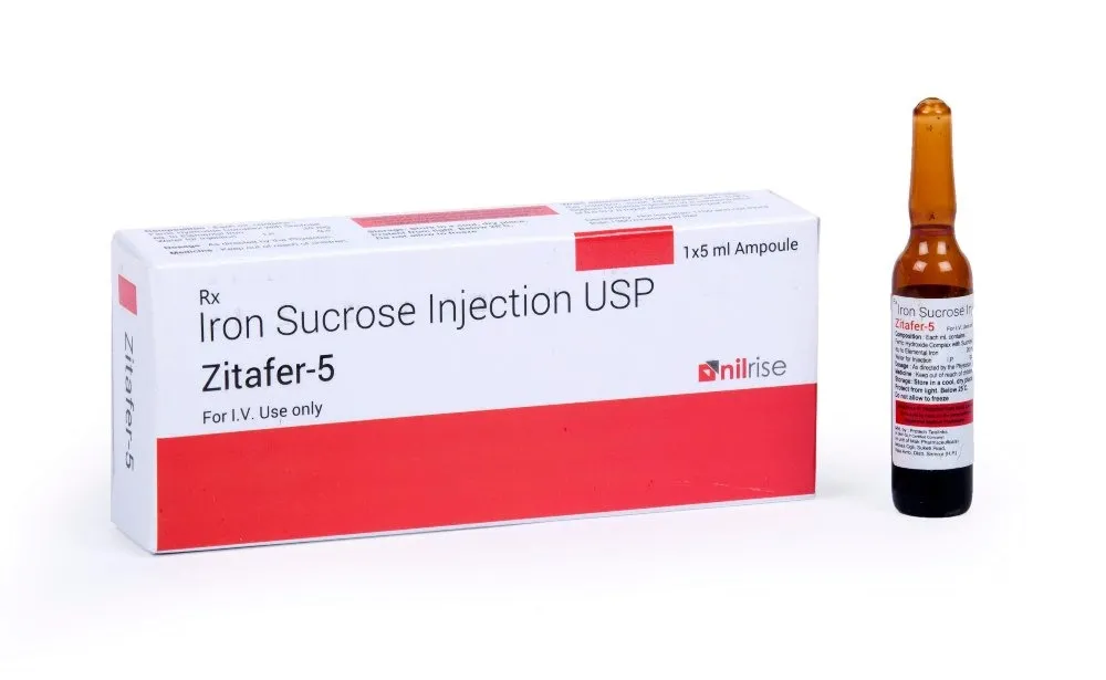 Iron Sucrose Injection 100mg/5ml Exporter in India | Fast Delivery to UAE, USA, UK & South Africa |
