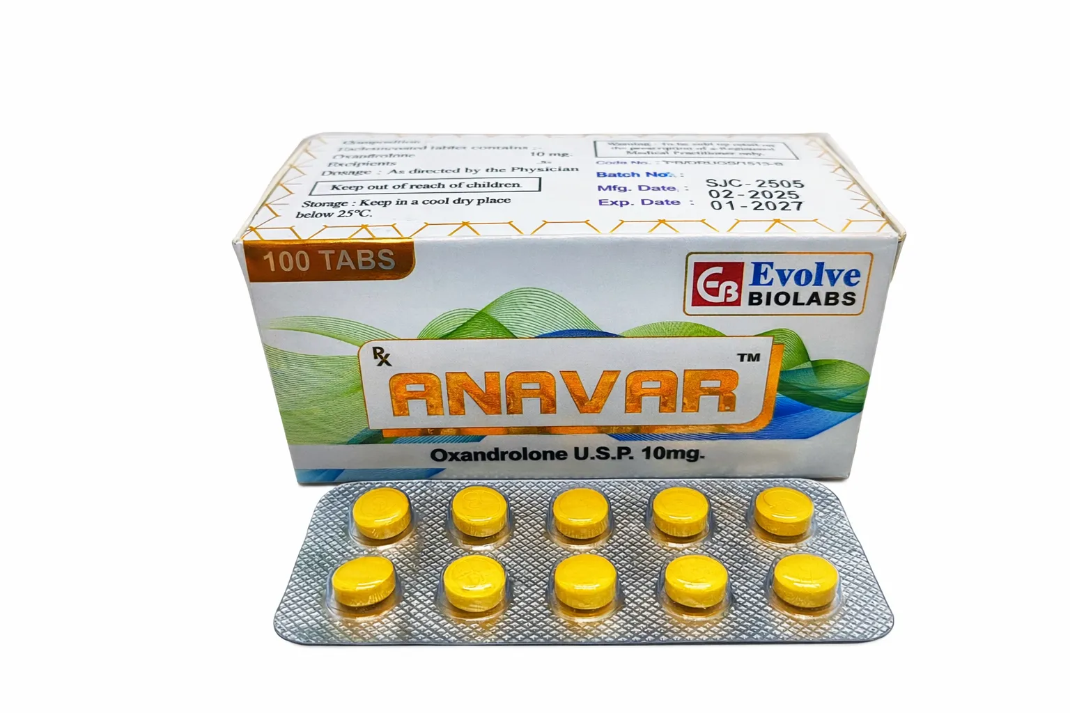 Buy weight gain support Oxandrolone USP 10 mg Tablet Online image 1