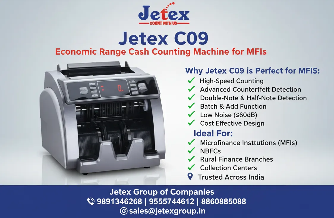 Jetex C09 β Smart Cash Counting for Smarter Microfinance Operations