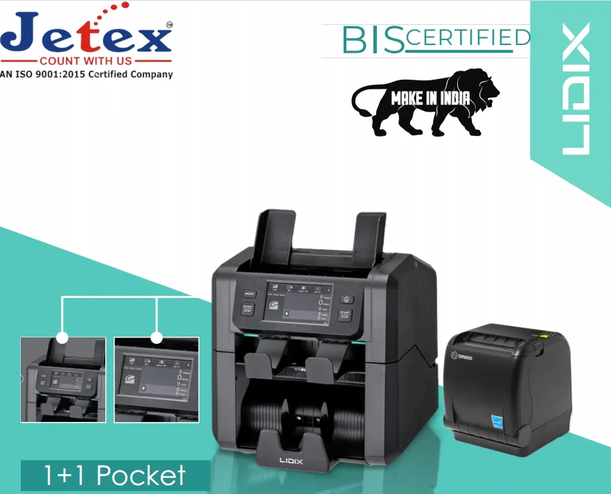 BIS Certified Note Sorting Machine – Make your Branch RBI compliant with Jetex's Note Sorter