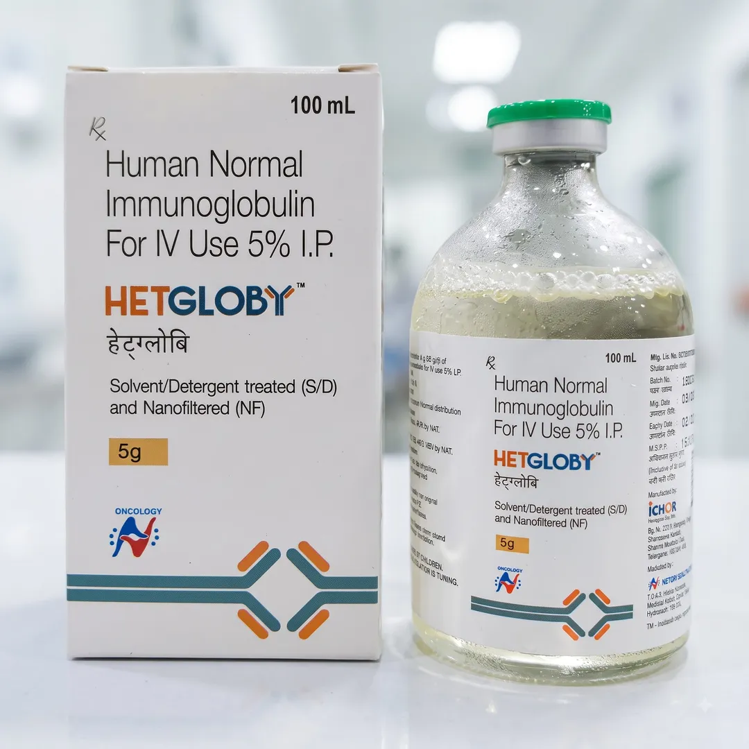 Hetgloby 5% Injection – Human Normal Immunoglobulin | Product Details, Benefits image 1