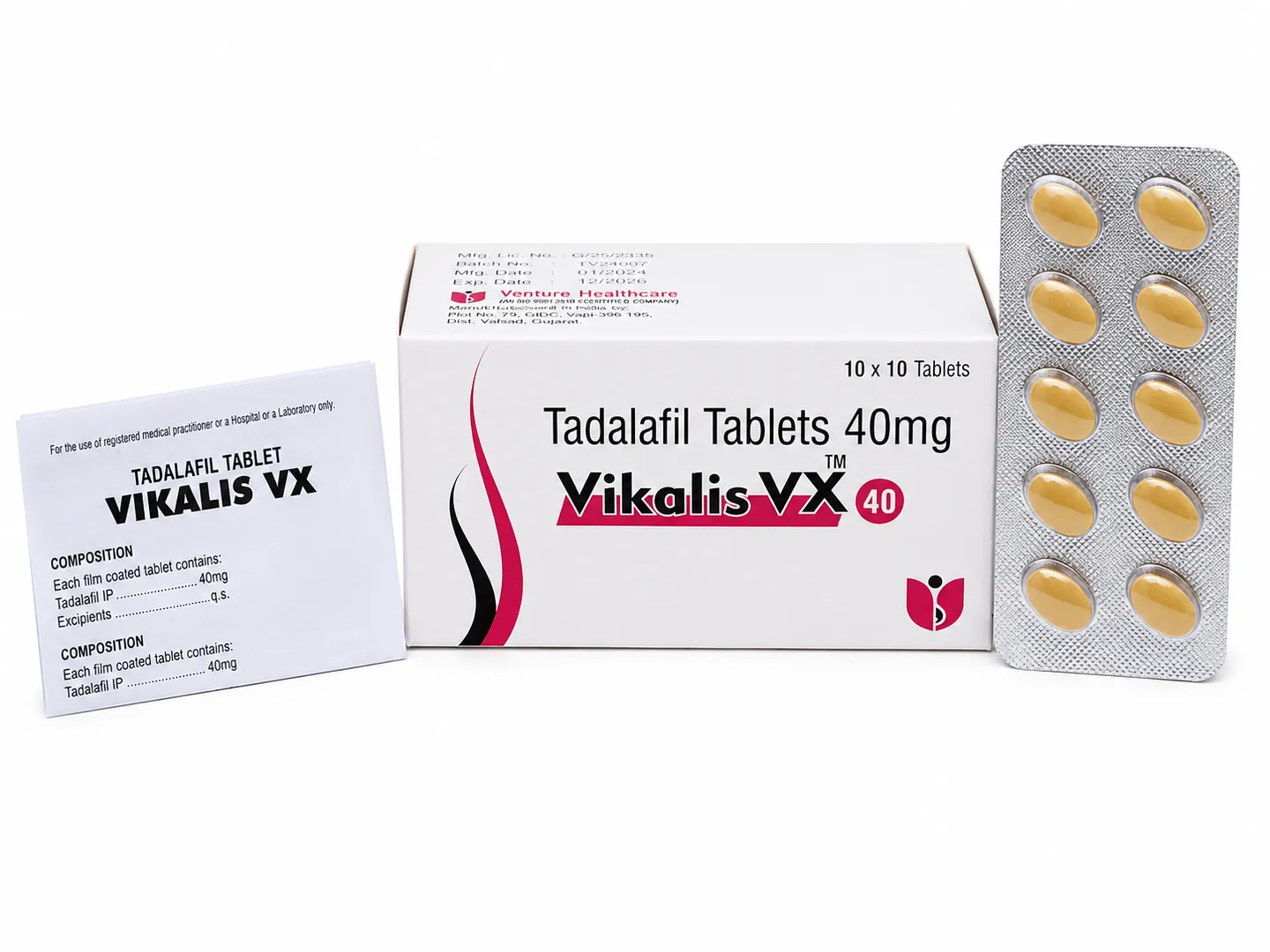 Vikalis Vx 40mg Tablets (Tadalafil) | Global Men's Health Exporter: USA, UK, Thailand, Australia, Singapore, Jamaica | Ernest Impex image 1