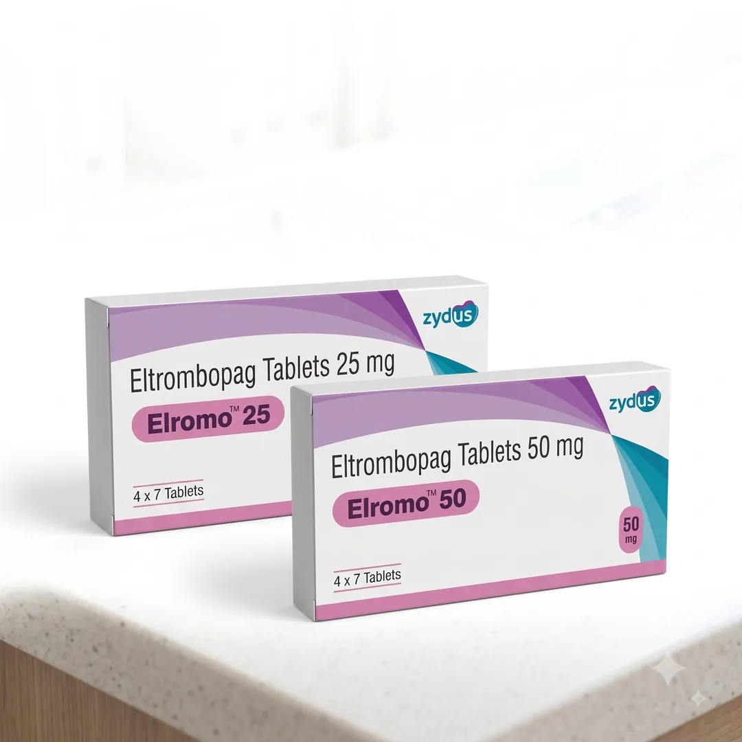 Elromo 25 mg / 50 mg Tablets (Eltrombopag) – Product Information image 1