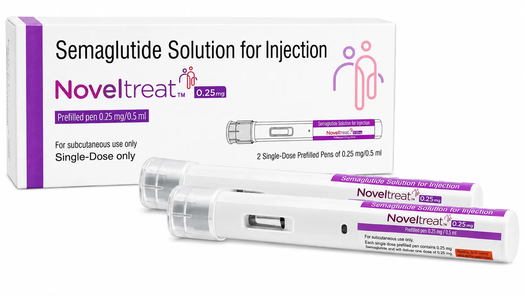 Noveltreat 0.25 mg Pre-filled Pen | Wholesale Semaglutide Exporter from India — Ernest Impex image 1