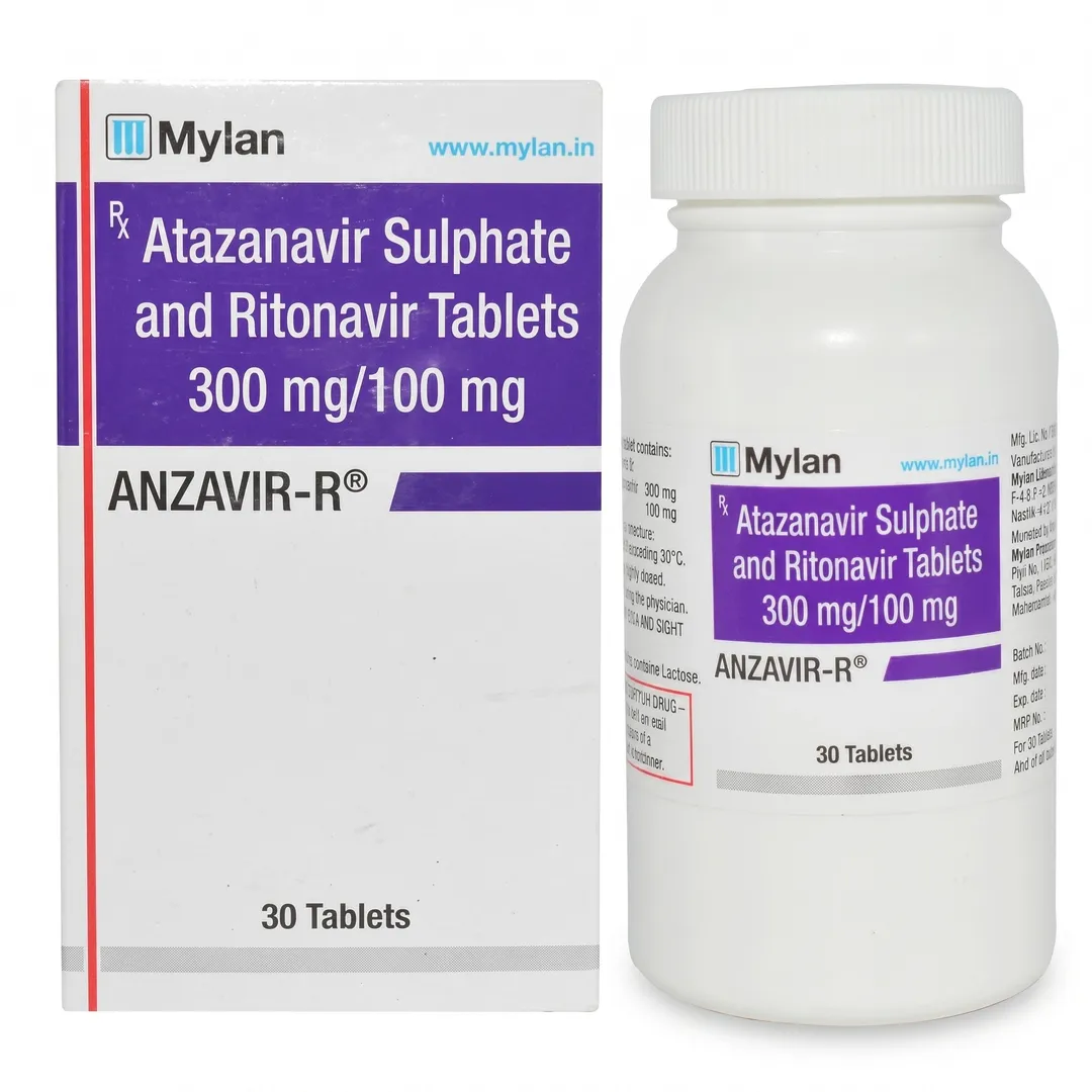 Anzavir R Tablets (Atazanavir 300mg + Ritonavir 100mg) – Best Price Supplier & Exporter in UAE, UK