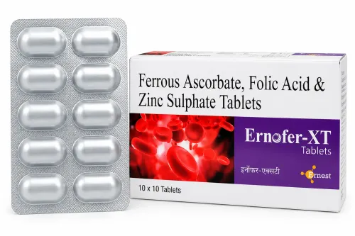 Ferrous Ascorbate, Folic Acid & Zinc Supplement Tablet product image